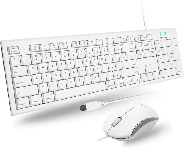 Main image of Macally Full Size USB Keyboard and Optical USB Mouse Combo for Mac