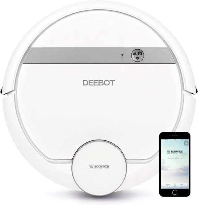 Main image of ECOVACS DEEBOT 907 Robot Vacuum Cleaner for Carpet, Floors, and Pet Hair