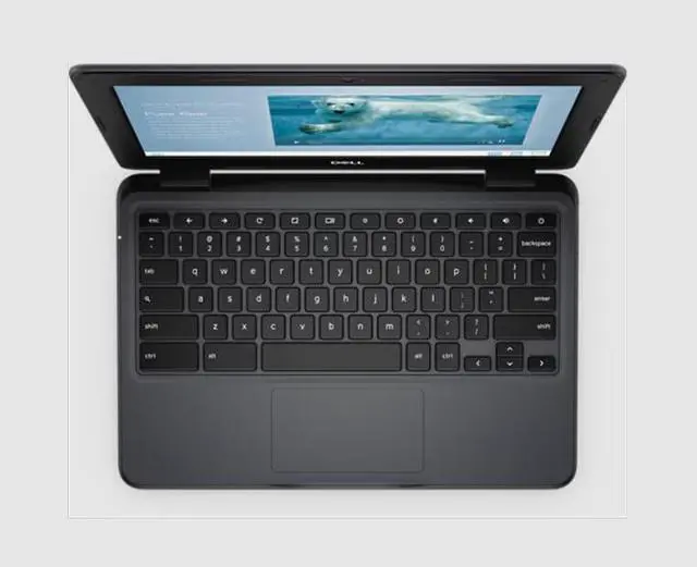 Alt view image 2 of 3 - Dell Chromebook 3100 11.6" Celeron 1.1GHz 4GB RAM 32GB SSD (Black)  P30T001