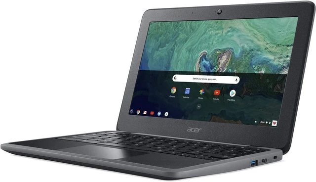 Alt view image 3 of 4 - Acer Chromebook 11 11.6" Celeron N3350 1.1GHz 4GB RAM 32GB SSD C732 - Black