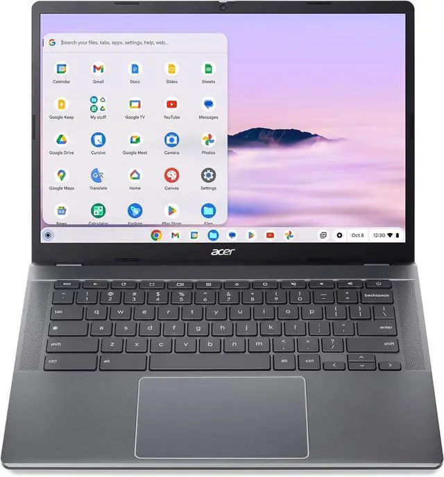 Alt view image 3 of 5 - Acer Chromebook Plus 514 14 Touchscreen Laptop with Google AI  Intel Core 3 processor N355  1920 x 1200 - Chrome OS - 8GB RAM  512GB SSD