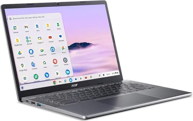 Alt view image 2 of 5 - Acer Chromebook Plus 514 14 Touchscreen Laptop with Google AI  Intel Core 3 processor N355  1920 x 1200 - Chrome OS - 8GB RAM  512GB SSD