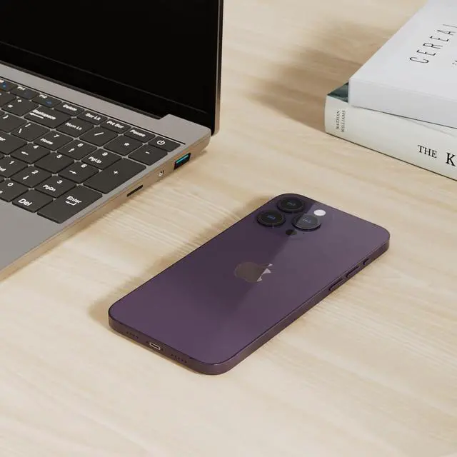 Alt view image 2 of 4 - Apple iPhone 14 Pro Max 128GB, Unlocked Cell Phone, Deep Purple - Very Good Condition (Grade B)