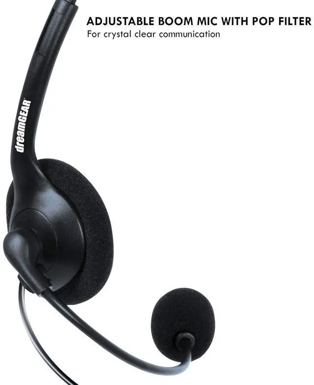 Alt view image 3 of 3 - dreamGEAR Broadcaster Headset, compatible with Xbox One, Xbox 360, and PS4