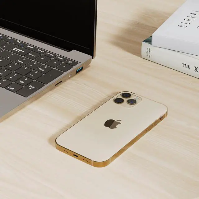 Alt view image 3 of 5 - Apple iPhone 12 Pro 128GB, Unlocked Cell Phone I Gold I Refurbished - Grade A I Excellent Condition