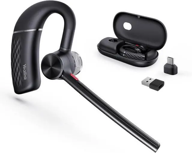 Main image of Yealink BH71 Pro Bluetooth Headset with USB-C/A Dongle, Teams Certified, Wireless Earphone for Cell Phone, PC, Laptop, Noise Cancelling Microphone, Adjustable Ear Hook
