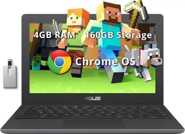Alt view image 4 of 4 - ASUS C204EE Chromebook 11.6" Celeron N4020 1.1GHz 4GB RAM 32GB SSD | Refurbished | Good Condition