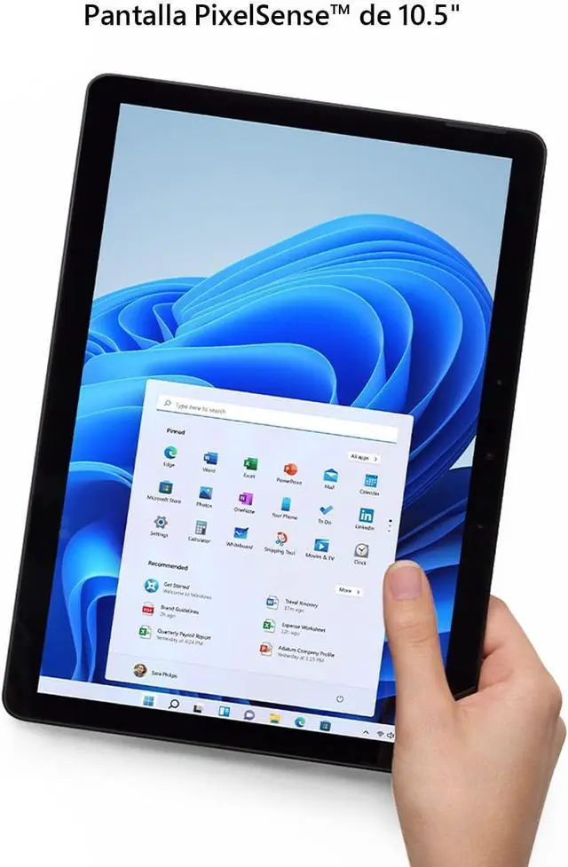 Alt view image 2 of 6 - Microsoft Surface Go 3 10.5" Pentium Gold 6500Y 1.1GHz 8GB RAM 128GB SSD 8VA-00016 - Matte Black w/ Type Cover