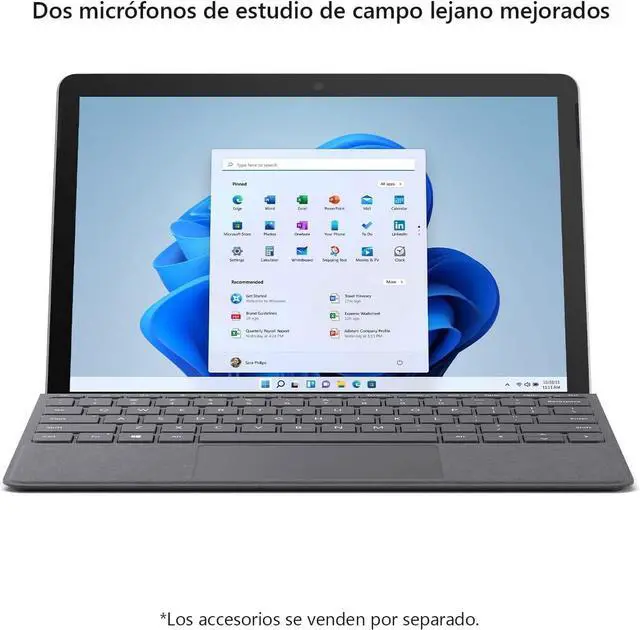 Alt view image 5 of 6 - Microsoft Surface Go 3 10.5" Pentium Gold 6500Y 1.1GHz 8GB RAM 128GB SSD 8VA-00016 - Matte Black w/ Type Cover