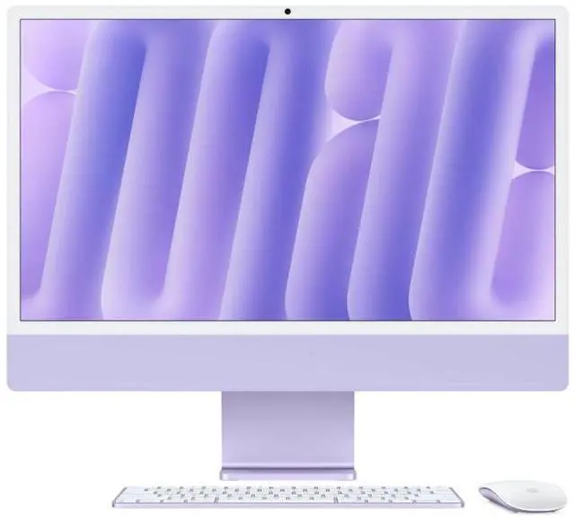 Main image of Apple iMac 24-inch All-in-One Desktop Computer M1 Chip, 16GB RAM, 1TB SSD, Purple