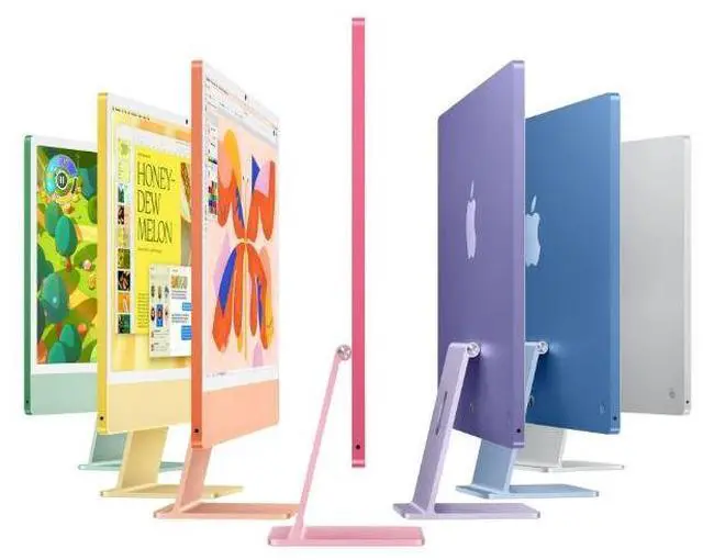 Alt view image 6 of 6 - Apple iMac 24-inch All-in-One Desktop Computer M1 Chip, 16GB RAM, 1TB SSD, Purple