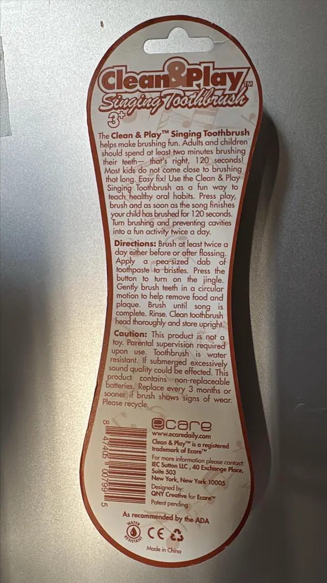 Alt view image 3 of 3 - Clean and Play - Singing Toothbrush! Sing Along with Your Kids to The Abc's While Brushing Their Teeth - Blue