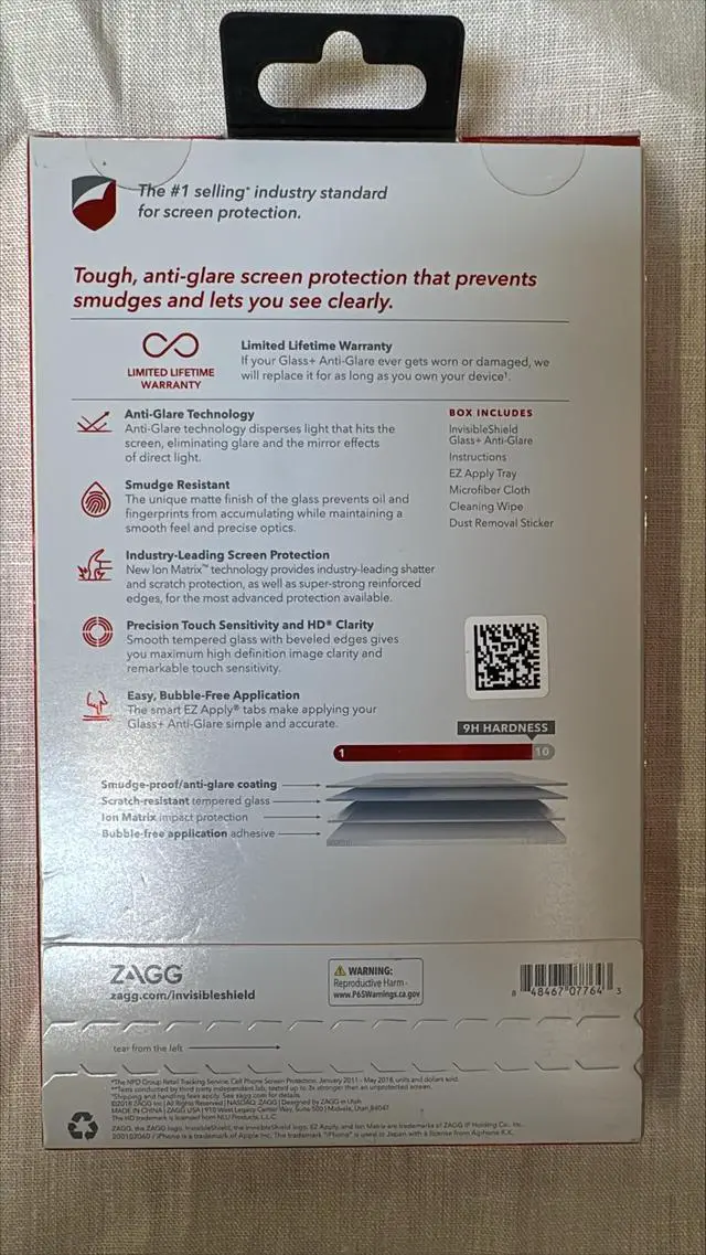 Alt view image 5 of 5 - ZAGG InvisibleShield Glass+ Anti-Glare - Blocks Glare