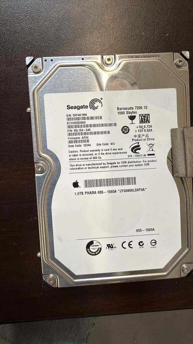 Alt view image 3 of 5 - Seagate Barracuda 1TB 7200RPM 3.5" Internal HDD SATA 6Gb/s ST1000DM003
