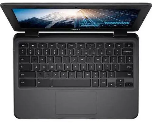Alt view image 2 of 7 - Dell Chromebook 3100 (P30T001) 11.6" HD Chrome OS Laptop  Intel Celeron 1.1GHz, 4GB RAM, 32GB SSD, Rugged Education (Black)