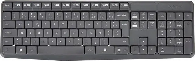 Alt view image 4 of 6 - Logitech MK235 Wireless Keyboard and Mouse Combo French AZERTY (With USB Dongle) Compact FullSize Keyboard, 2.4 GHz Wireless, Long Battery Life