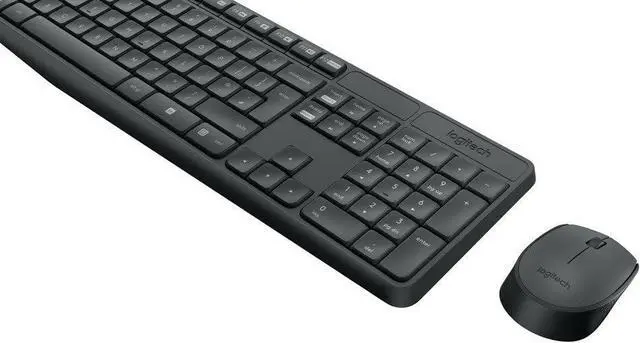 Alt view image 5 of 6 - Logitech MK235 Wireless Keyboard and Mouse Combo French AZERTY (With USB Dongle) Compact FullSize Keyboard, 2.4 GHz Wireless, Long Battery Life