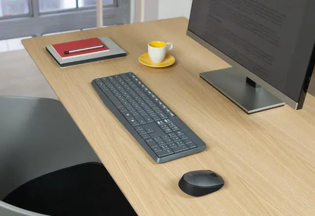 Alt view image 6 of 6 - Logitech MK235 Wireless Keyboard and Mouse Combo French AZERTY (With USB Dongle) Compact FullSize Keyboard, 2.4 GHz Wireless, Long Battery Life