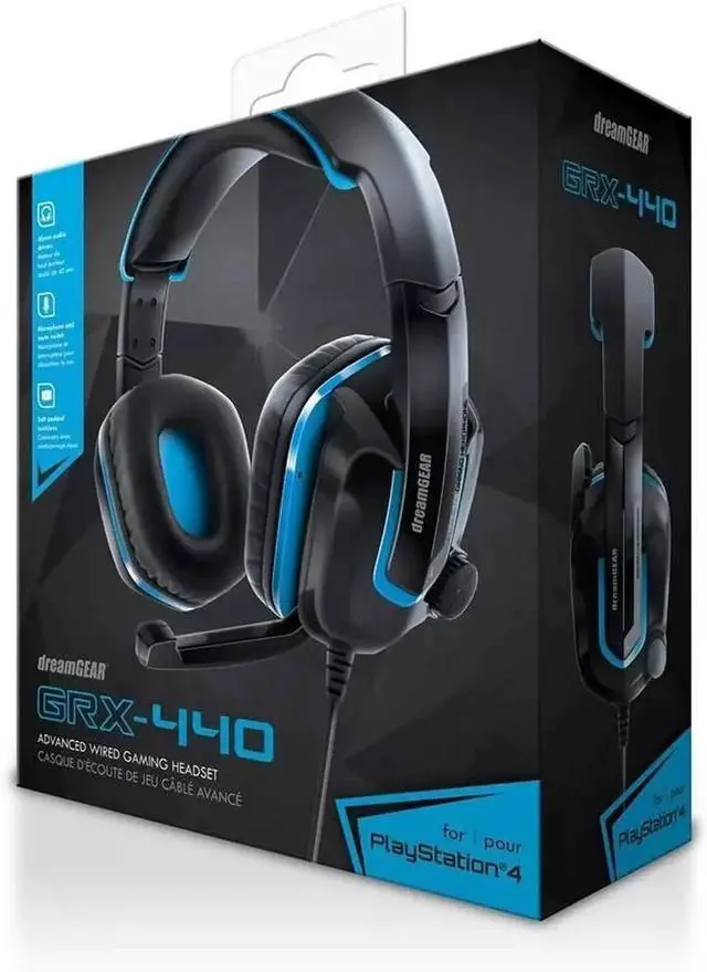 Main image of dreamGEAR GRX440 Advanced Wired Gaming Headset 40mm Drivers, Boom Mic with Mute, Soft Cushions Compatible with PS4, Nintendo Switch, Switch Lite & Mobile Devices