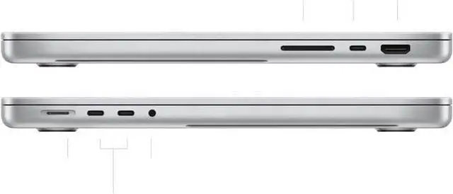 Alt view image 5 of 6 - Apple MacBook Pro 2021 14.2" Laptop M1 Pro Chip, 8-Core CPU, 14-Core GPU, 16GB RAM, 512GB SSD, Liquid Retina XDR Display, Silver (MKGR3LL/A)