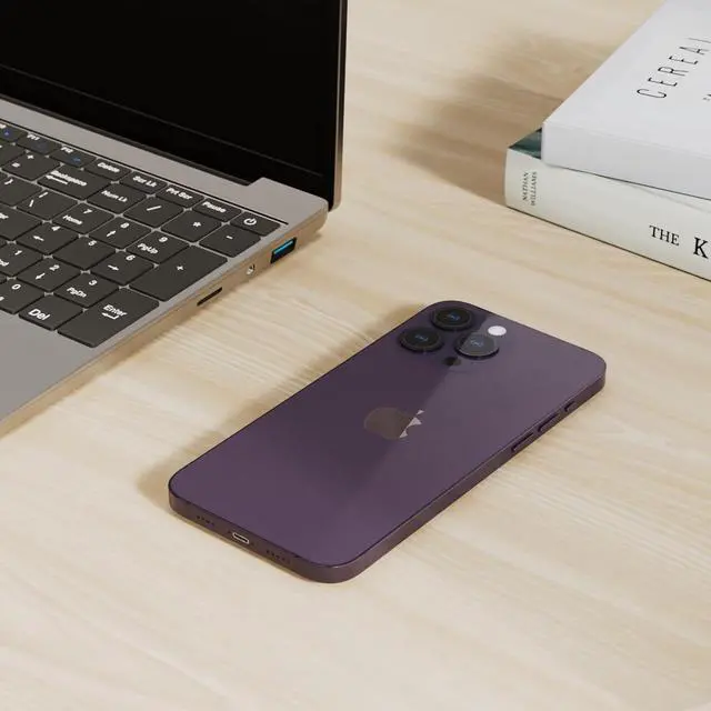 Alt view image 2 of 4 - Apple iPhone 14 Pro Max 128GB - Deep Purple