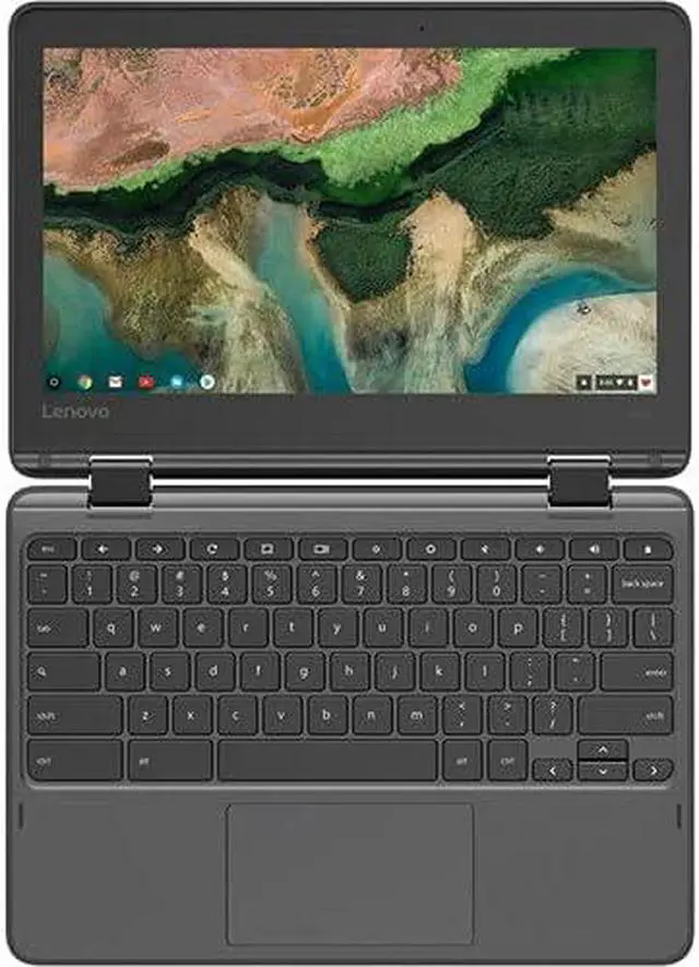 Alt view image 3 of 7 - Lenovo 300e Chromebook 11.6" Touchscreen 2in1 Laptop MediaTek A53 1.7GHz, 4GB RAM, 32GB SSD, Chrome OS, Rugged Design (Model 81H00012US)