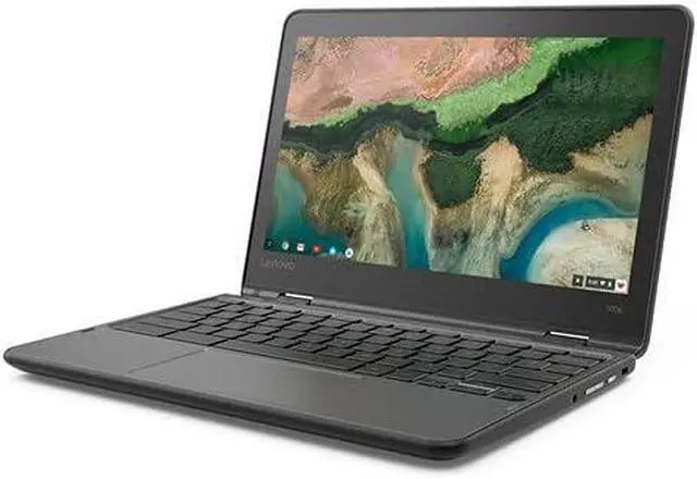 Alt view image 4 of 7 - Lenovo 300e Chromebook 11.6" Touchscreen 2in1 Laptop MediaTek A53 1.7GHz, 4GB RAM, 32GB SSD, Chrome OS, Rugged Design (Model 81H00012US)