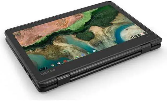 Alt view image 5 of 7 - Lenovo 300e Chromebook 11.6" Touchscreen 2in1 Laptop MediaTek A53 1.7GHz, 4GB RAM, 32GB SSD, Chrome OS, Rugged Design (Model 81H00012US)