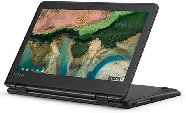 Alt view image 7 of 7 - Lenovo 300e Chromebook 11.6" Touchscreen 2in1 Laptop MediaTek A53 1.7GHz, 4GB RAM, 32GB SSD, Chrome OS, Rugged Design (Model 81H00012US)