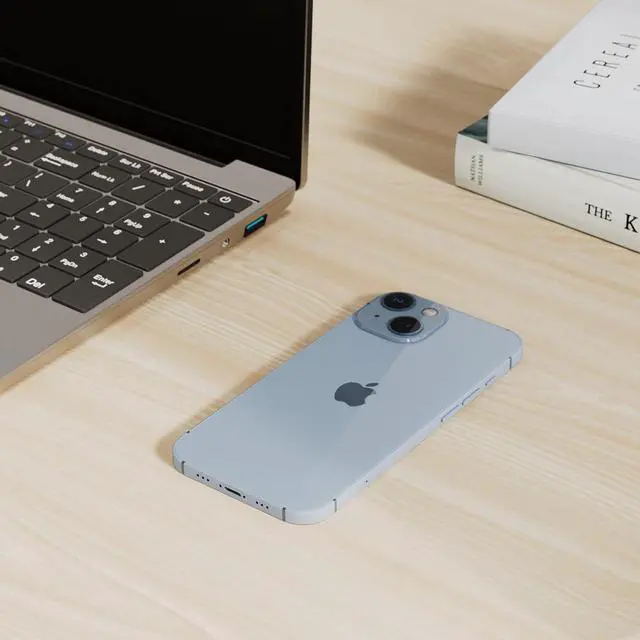 Alt view image 2 of 5 - Apple iPhone 14 128GB - Blue (Excellent Condition) Unlocked