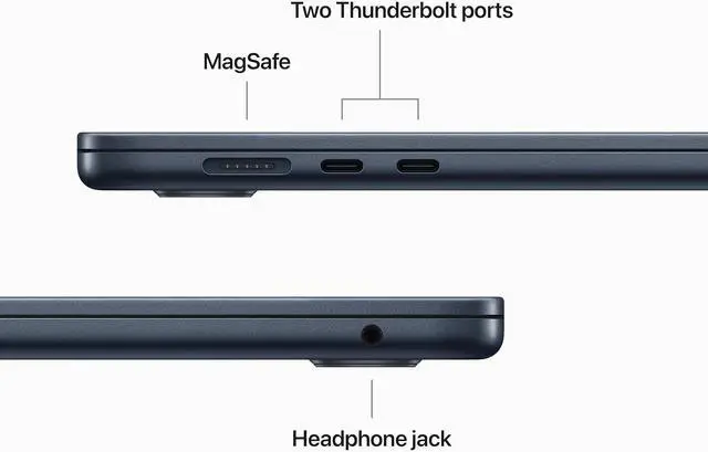 Alt view image 3 of 5 - Apple 2023 MacBook Air 15.3" Core M2 3.49GHz 8-Core CPU/10-Core GPU 16GB RAM 1TB SSD A2941 I Midnight I Excellent Condition