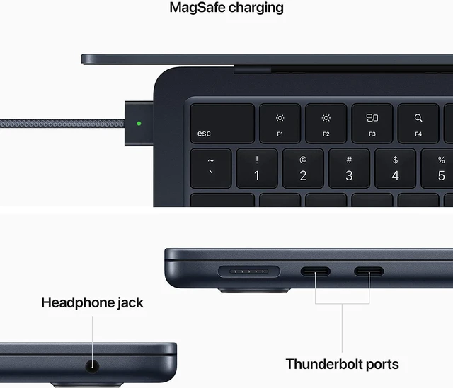 Alt view image 3 of 7 - Apple 2022 MacBook Air 13.6" Core M2 3.49GHz 8-Core CPU/8-Core GPU 8GB RAM 256GB SSD A2681