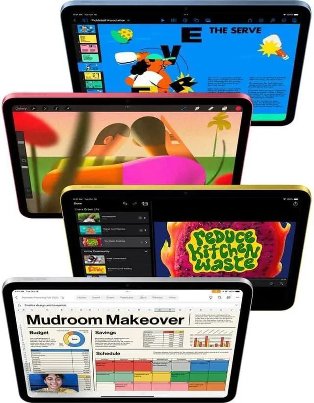 Alt view image 3 of 4 - Apple 2022 iPad 10 10.9" Display 64GB Storage Wi-Fi Only MPQ03LL/A - Silver