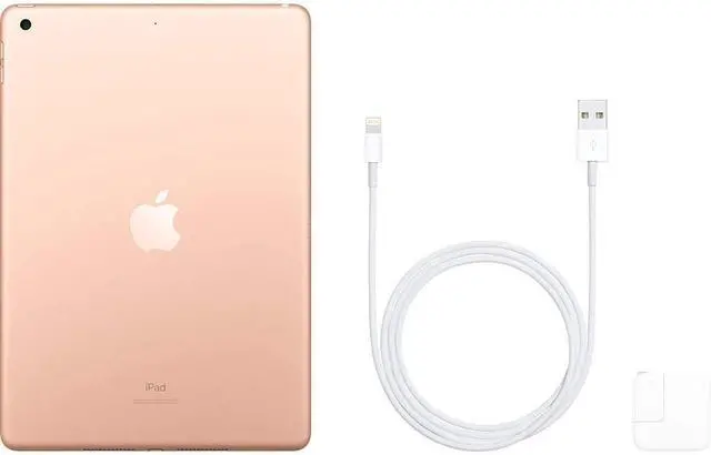 Alt view image 4 of 5 - Apple iPad 7th Gen 10.2" Retina Display 32GB Wi-Fi + Cellular Unlocked A2198 Tablet Gold | Touch ID | A10 Fusion Chip | iPadOS Compatible | 2019