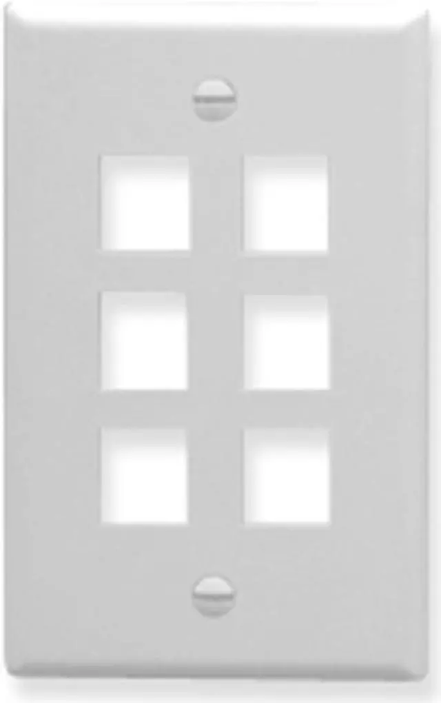 Main image of ICC FACE-6-WH IC107F06WH- 6PORT FACE WHITE