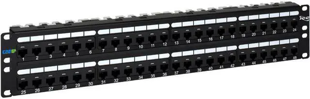 Alt view image 5 of 7 - PATCH PANEL- CAT 6A- 48-PORT- 2 RMS