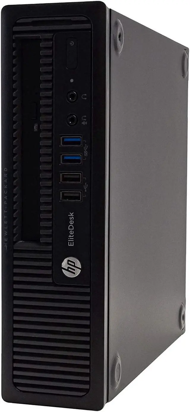 Alt view image 4 of 6 - HP EliteDesk 800 G1 Ultra Small Business PC Desktop Computer, Intel Quad Core i5, 16GB RAM, 1TB SSD, Windows 10 Pro, 23.6" FHD LED Monitor, 16GB Flash Drive, Wireless Keyboard & Mouse, DVD, WiFi