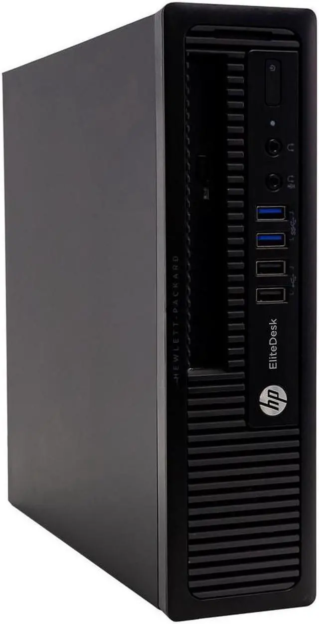 Alt view image 2 of 5 - HP EliteDesk 800 G1 Desktop Ultra Small Business PC Computer, Intel Quad Core i5, 4GB RAM, 500GB Hard Drive, Windows 10 Home, 16GB Flash Drive, Wireless Keyboard & Mouse, WiFi
