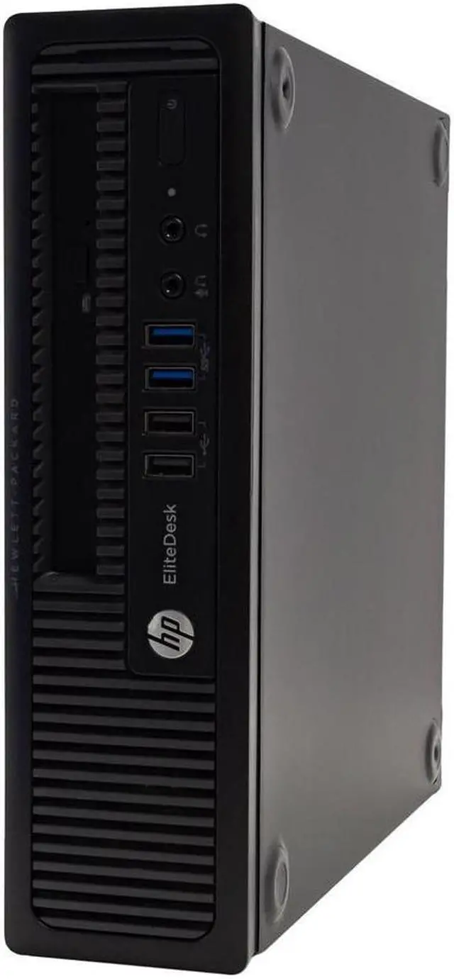 Alt view image 3 of 5 - HP EliteDesk 800 G1 Desktop Ultra Small Business PC Computer, Intel Quad Core i5, 4GB RAM, 500GB Hard Drive, Windows 10 Home, 16GB Flash Drive, Wireless Keyboard & Mouse, WiFi