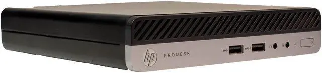 Alt view image 2 of 7 - HP ProDesk 400G3 Micro Desktop Computer PC, Intel Quad Core i5 7th Gen, 8GB RAM, 128 GB SSD, Windows 10 Pro, New Webcam, Wireless Keyboard & Mouse, Wi-Fi (Renewed)