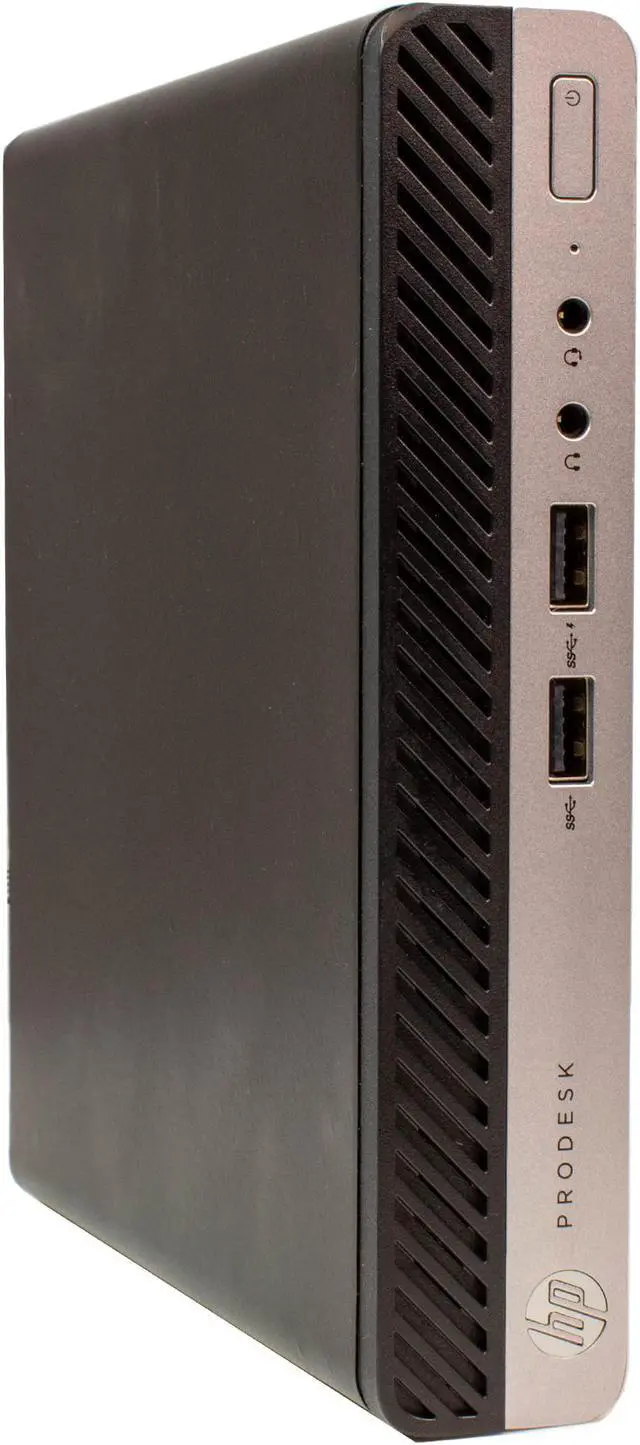 Alt view image 6 of 7 - HP ProDesk 400G3 Micro Desktop Computer PC, Intel Quad Core i5 7th Gen, 8GB RAM, 128 GB SSD, Windows 10 Pro, New Webcam, Wireless Keyboard & Mouse, Wi-Fi (Renewed)