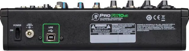 Alt view image 18 of 20 - Mackie PROFX10V3 10 Channel Professional Effects Mixer with USB