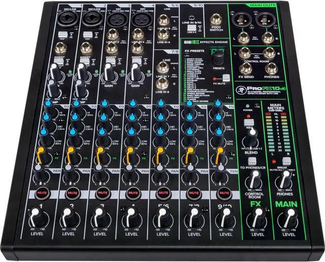 Alt view image 14 of 20 - Mackie PROFX10V3 10 Channel Professional Effects Mixer with USB