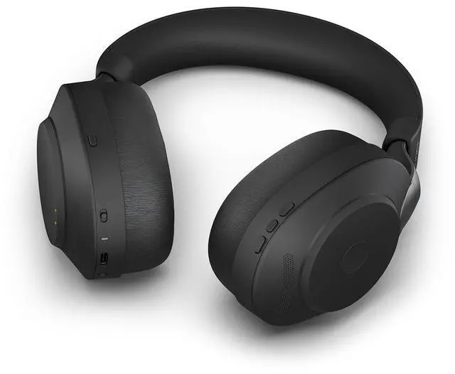 Alt view image 6 of 20 - Jabra Evolve2 85 UC Wireless Headphones with Link380a, Stereo, Black - Wireless Bluetooth Headset for Calls and Music, 37 Hours of Battery Life, Advanced Noise Cancelling Headphones