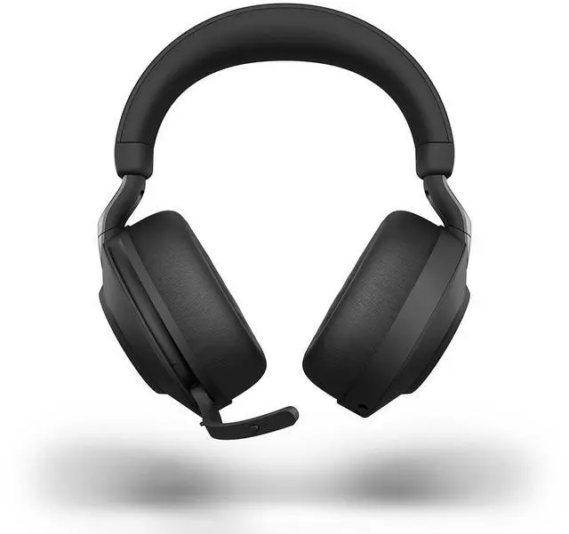 Alt view image 7 of 20 - Jabra Evolve2 85 UC Wireless Headphones with Link380a, Stereo, Black - Wireless Bluetooth Headset for Calls and Music, 37 Hours of Battery Life, Advanced Noise Cancelling Headphones
