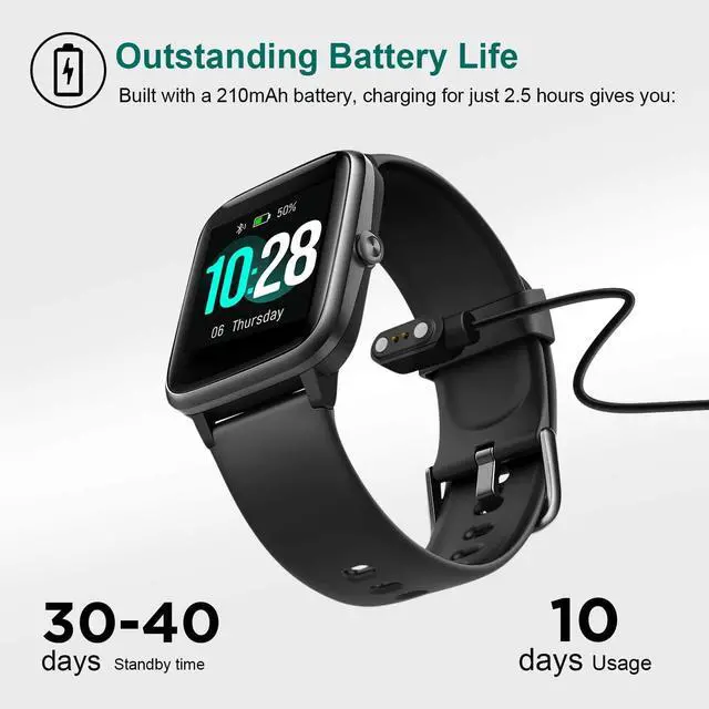 Alt view image 12 of 20 - Letsfit ID205L Smart Watch Fitness Tracker with Heart Rate Monitor Activity Tracker