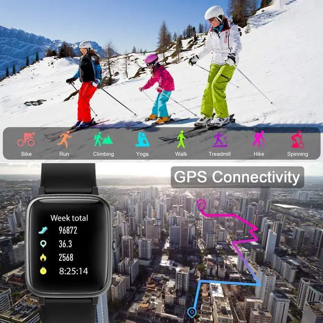 Alt view image 9 of 20 - Letsfit ID205L Smart Watch Fitness Tracker with Heart Rate Monitor Activity Tracker