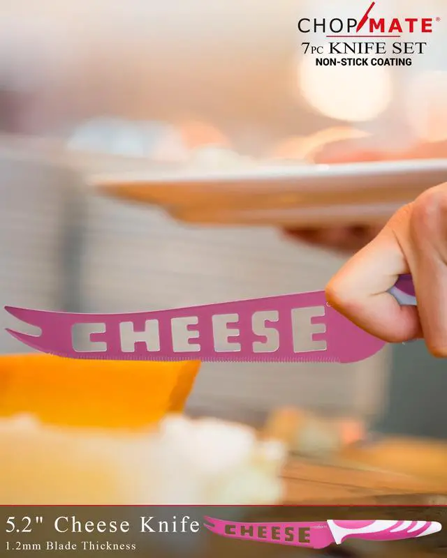 Alt view image 20 of 20 - Chopmate Color Stainless Steel Anti-Bacterial Non-Stick Ceramic Coated 8 Piece Kitchen Knife Set