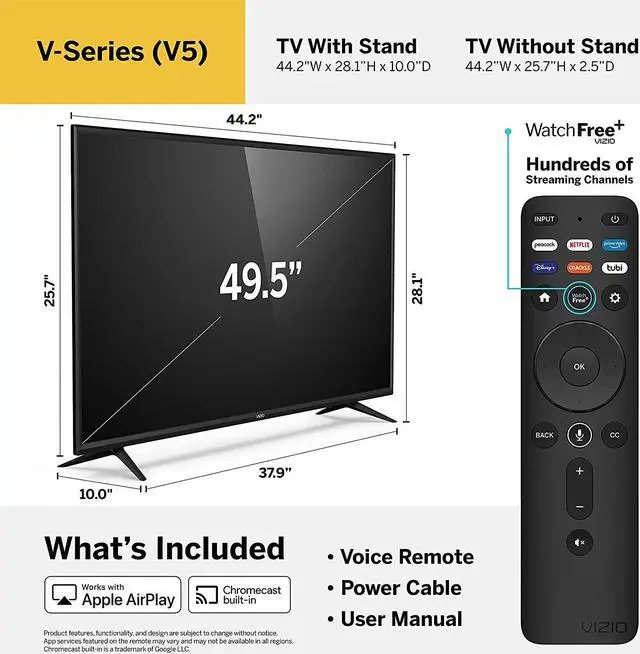Alt view image 13 of 13 - VIZIO V-Series 50" Class (49.5" Diag.) 4K HDR Smart TV | V505-J09