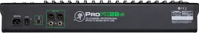 Alt view image 5 of 7 - Mackie ProFX22v3 22-Channel Unpowered Mixer USB Bundle with Waveform OEM DAW, 4x Mophead 10-Foot TRS Cable, 4x 10-Foot XLR Cable, 2x 1/4" to 3.5mm Adapter, 10x Cable Ties and Microfiber Cloth